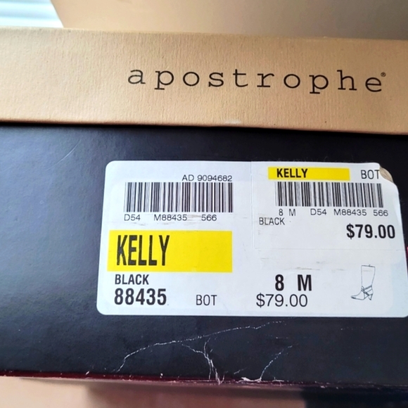 Apostrophe Kelly Knee High Leather Boots Black Size 8 - Picture 5 of 6